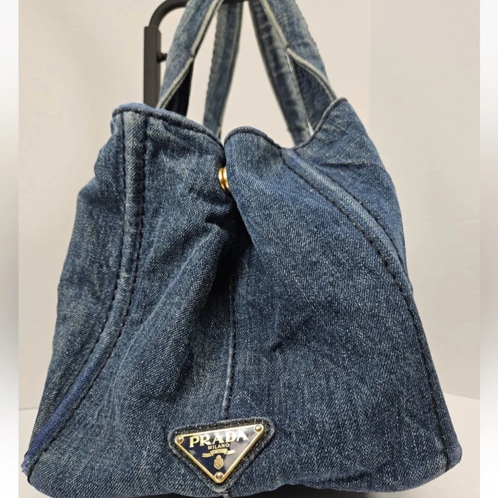 Prada Canada Denim Tote Bag - Picture 3 of 16